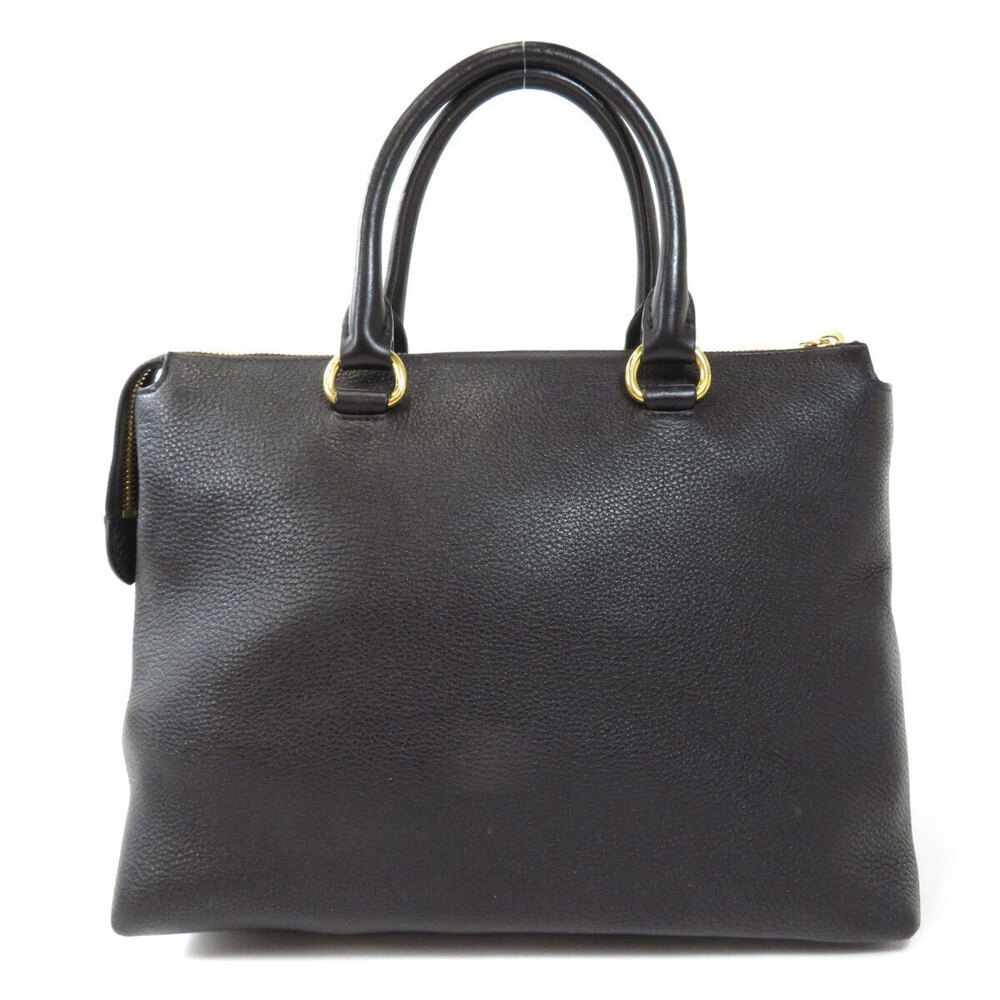 Prada leather black Vitello Daino bag tote 2WAY